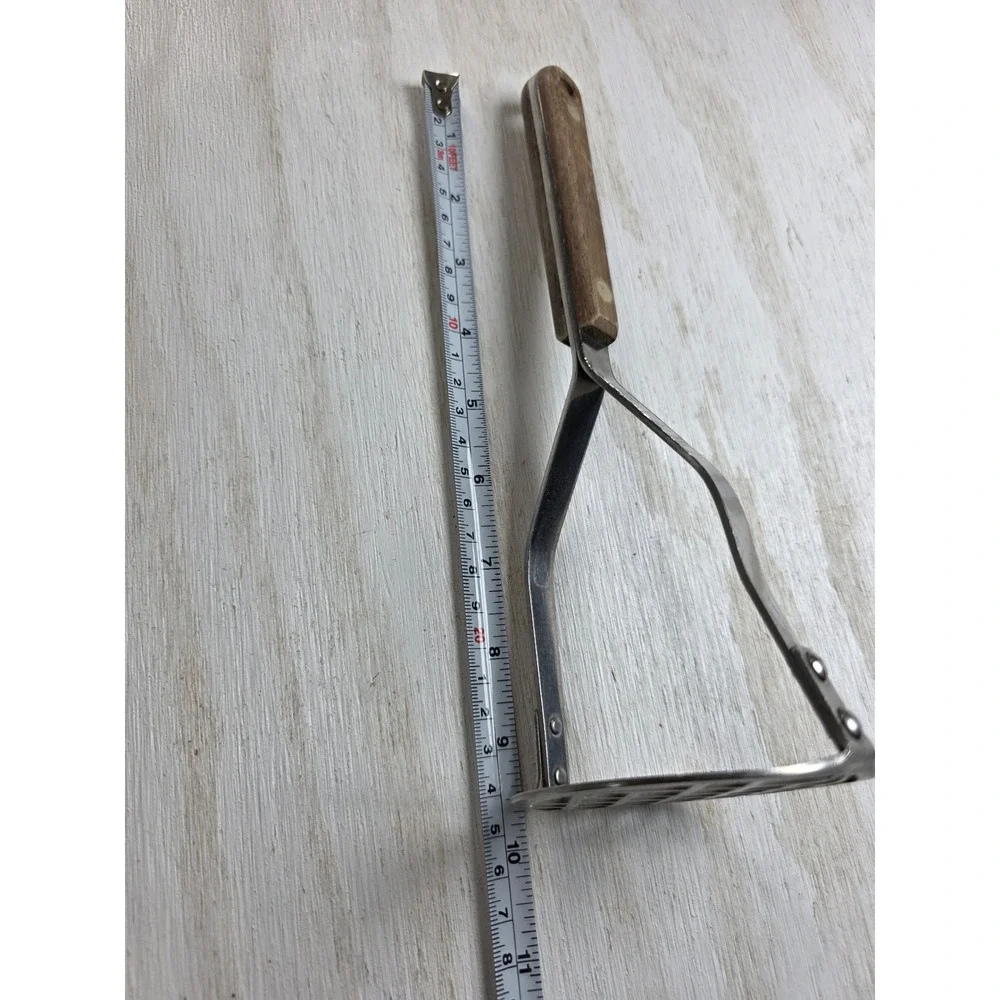 Maid of Honor Potato Masher Vintage Wood Handle Stainless Steel USA Made Classic
